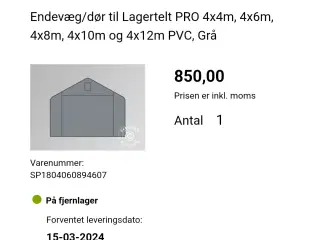 Lagerteltdug uden stativ