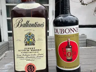 Gl. spiritus reklamer, Ballantines og Dubonnet 