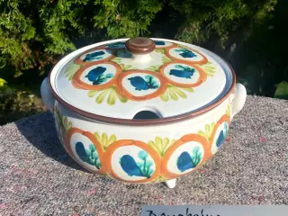 * Sjælden RETRO-skål med låg - fra Bangholm Kerami