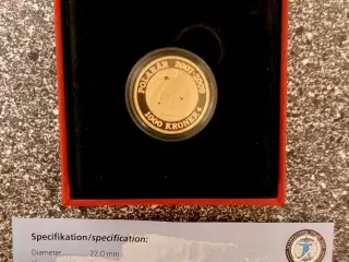Polarmønt 1000kr guld, sirius dk's billigste