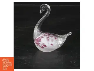 Glasfigur af svane (str. 8x7 cm)