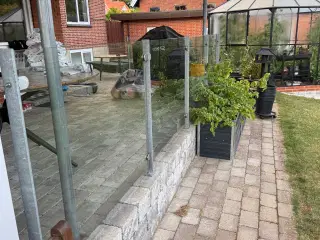 Glas afskærmning glas hegn 