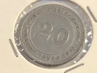 20 cents 1927 Straits Settlements