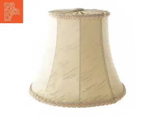 Lampeskærm i beige stof (str. Ø 30x26 cm)