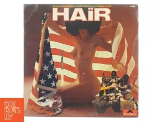 Hair Musical LP fra Polydor (str. 31 x 31 cm)
