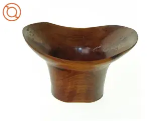 Skulpturel skål drejet i vådt træ (str. 16 x 7 x 12 cm)