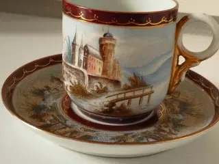 Antik porcelæn kaffesæt, TETTAU, Germany, 123-140å