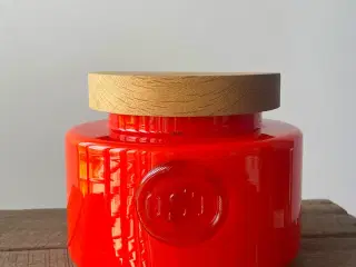 Unik Holmegaard Orange Opbevaringskrukke