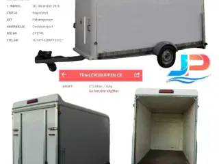 XL Cargo Trailer Sælges