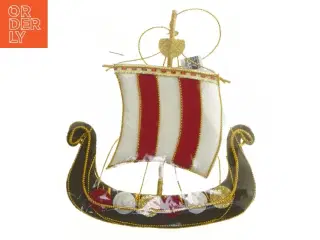 Vikingeskibs juledekoration (str. 11,5 cm)