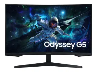 2 x Samsung 27" Skærm Odyssey G5 - 2560x1440 (QHD
