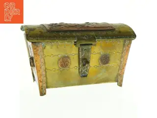 Antik messing kiste (str. 29 x 16 cm)