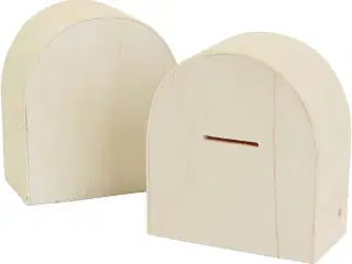 Sparebøsser i træ, str. 10x9 cm, 12stk./ 1 pk.