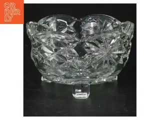 Glasskål, måske krystal(str. Ø. 12 cm)