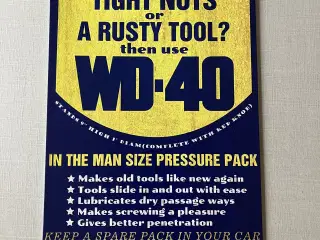 WD40 metalskilt