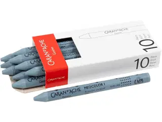 CARAN D’ACHE Neocolor I Vokspasteller - Grey, 10 stk.