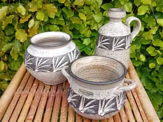 Løvemose Keramik vase og potte