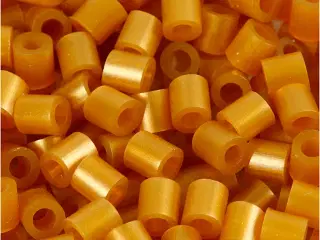 Rørperler, str. 5x5 mm, hulstr. 2,5 mm, medium, guld (32263), 6000stk./ 1 pk.