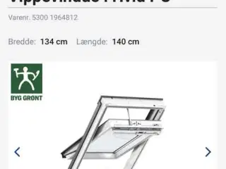 Velux vindue 134x140