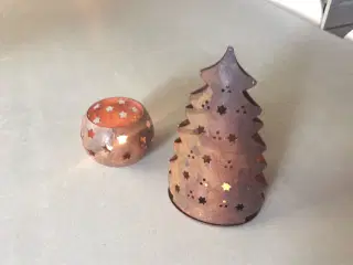Rustik juletræ og stage til lys