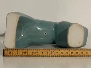 Asiatisk abe figur m. grøn glasur