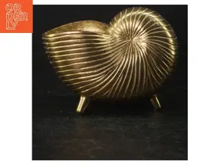 Messing sneglhus skål/vase dekoration (str. 17 cm)