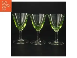 Grønne vinglas (str. 12 cm, 3 styk cm)