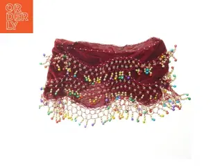 Pyntet tørklæde med perler (str. 140 cm)