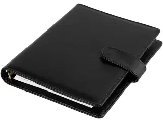 Elegant Sort Kalender i Kunstlæder - 19x23,5 cm
