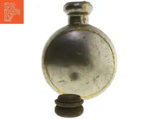Dekorativ Vintage metal flaske med træprop (str. 30x25 cm)