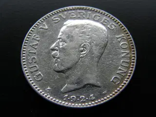 Sverige  1 Krona  1924 W  KM#786.1