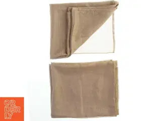 Brune smalle gardiner eller bordløbere i stof (str. 220 x 65 cm)
