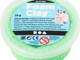 Foam Clay®, glitter, grøn, 35g/ 1 ds.