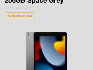 iPad 10,2 9 gen., 256gb