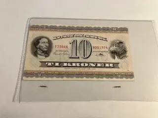 10 krone seddel 1959 Danmark