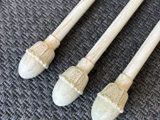 3 Retro Gardinstænger (fleksible) 
