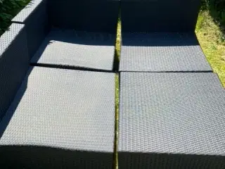 Havesofasæt polyrattan 4 dele