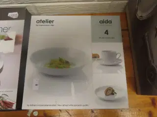 8 stk. Dybe tallerkener