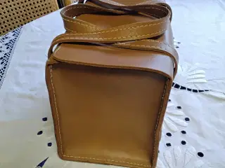 Vintage kernelæder håndtaske i rigtig god stand 
