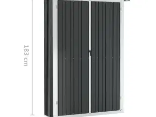 Haveskur 116x45x175 cm galvaniseret stål antracitgrå