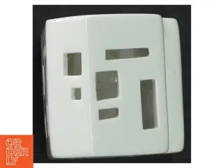 Hvid porcelæns lysestage fra K&#228;hler (str. 10 x 7 cm)