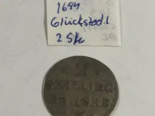2 skilling Gluckstadt 1694