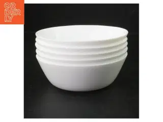 Hvide keramiktallerkener (5 stk) (str. 15 cm)