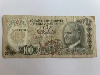 100 Lira Turkey 1970