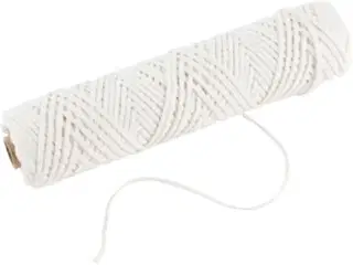 Væge, Passer til dyppelys (diam. 30 mm) og støbelys (diam. 80-100 mm) , B: 2 mm, 100 g, 50m/ 1 rl.