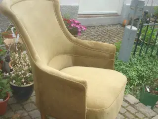 Hvilestol-lænestol, overpolstret med plys 