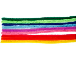 Chenille, L: 30 cm, tykkelse 9 mm, ass. farver, 25ass./ 1 pk.