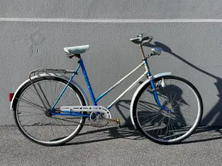Blå Gloria retro damecykel.