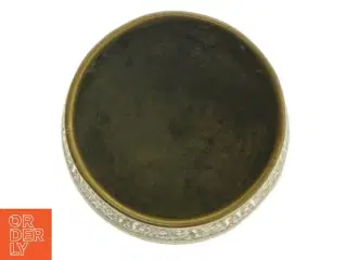 Messingsæt med graveringer (str. Ø. 11,5 cm. og. 9,5 cm. og 5,5 cm)