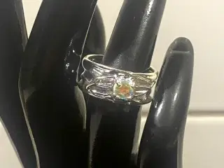 * Sterlingsølv; Flotteste fingerring - med smuk st